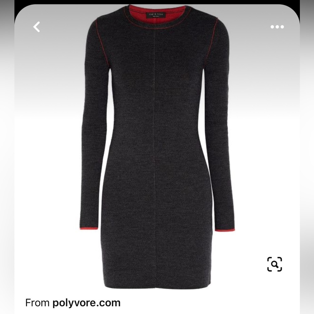 RAG & BONE Gray Red Andee
Merino Wool Dress • M | Merino wool